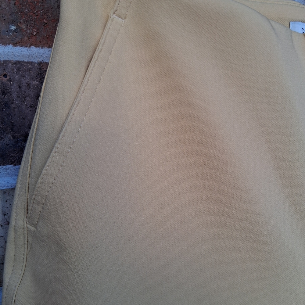 Rachel Zoe Butter Yellow Tailored Ankle Pants Sz 4 Stretch Chic Workwear Classic - Picture 5 of 10